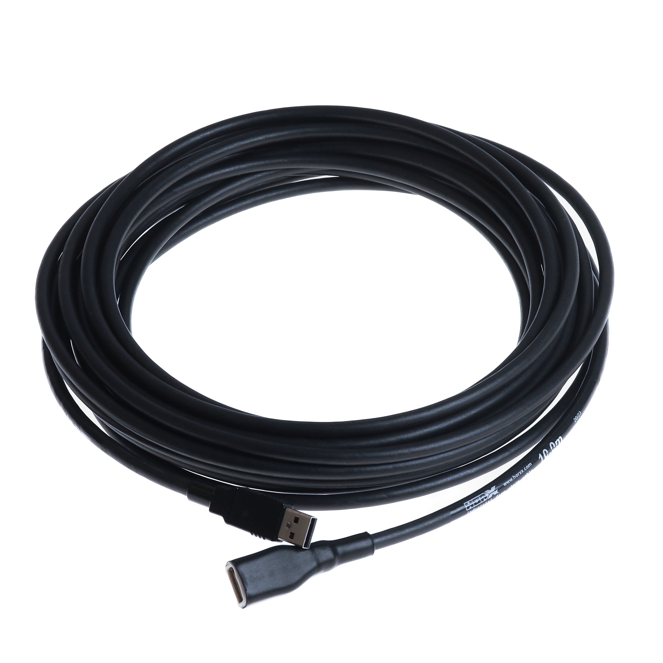 USB 2.0 extension cable PUR for industry + drag chains, Am to Af, 10m