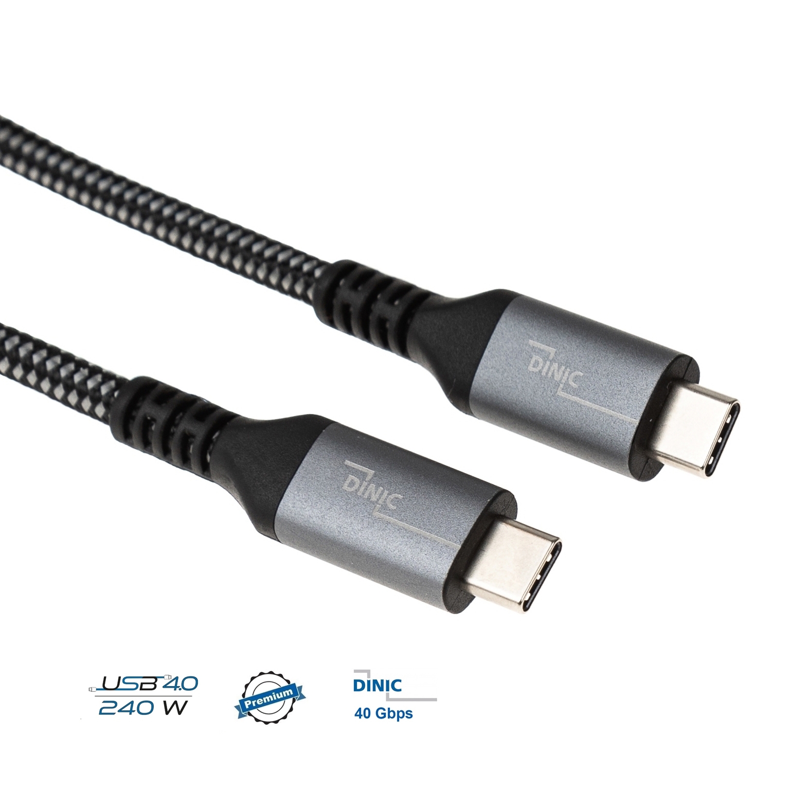 USB 4.0 cable, 2x Type-C™ male, 40 Gbps, 240 watts, 8K, 1m