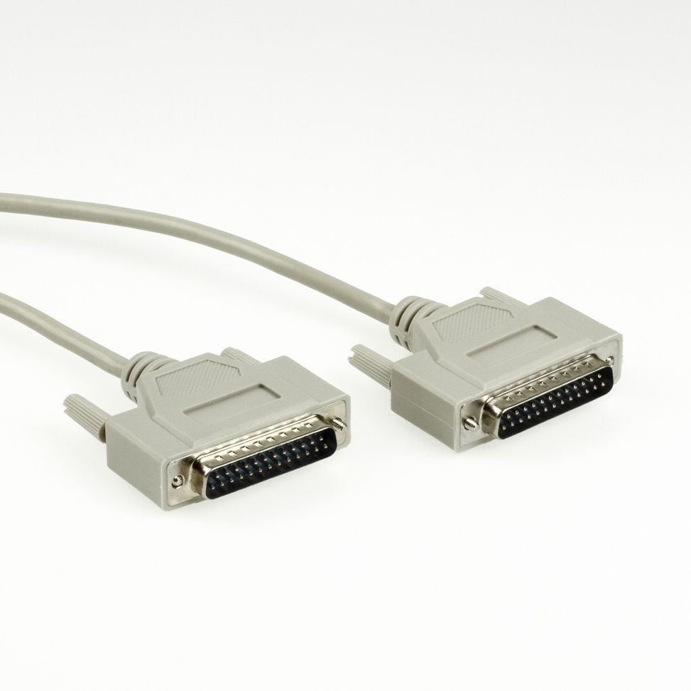 Data cable 2x DB25 male with 1-to-1 connection 1m