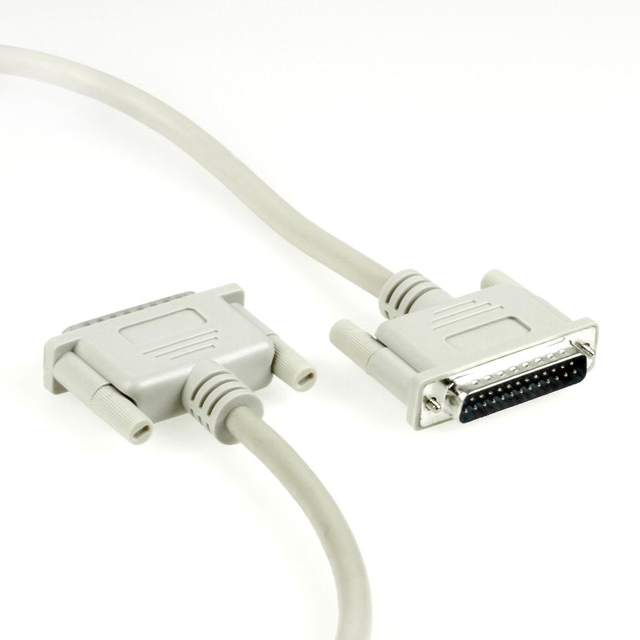 Data cable 2x DB25 male with 1-to-1 connection 3m