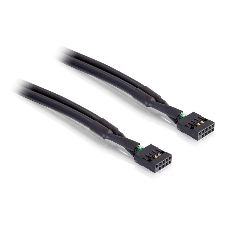 Internal USB 2.0 cable 2x 10 pin board connector 50cm