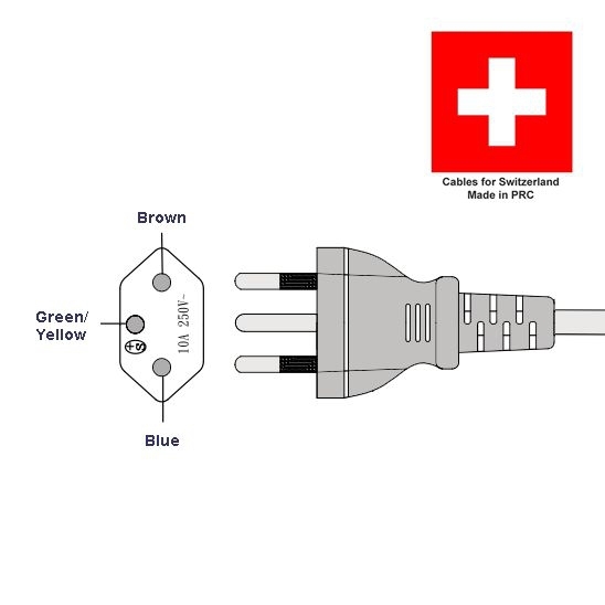 Power cord Power cable SWISS SWITZERLAND 180cm