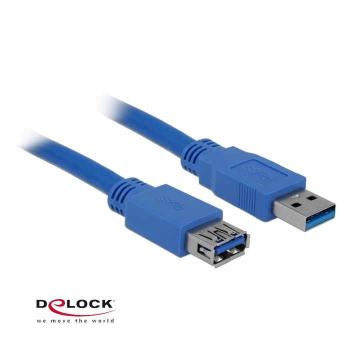 USB 3.0 extension cable A male to A female 2m blue