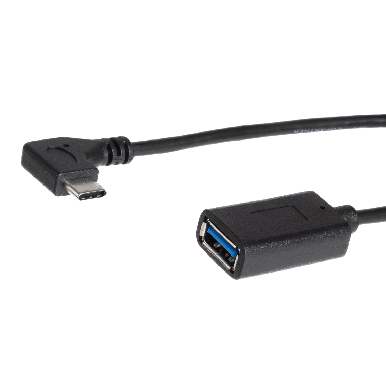 Cable USB 3.1 Type-C™ male angled to USB 3.0 A female 25cm