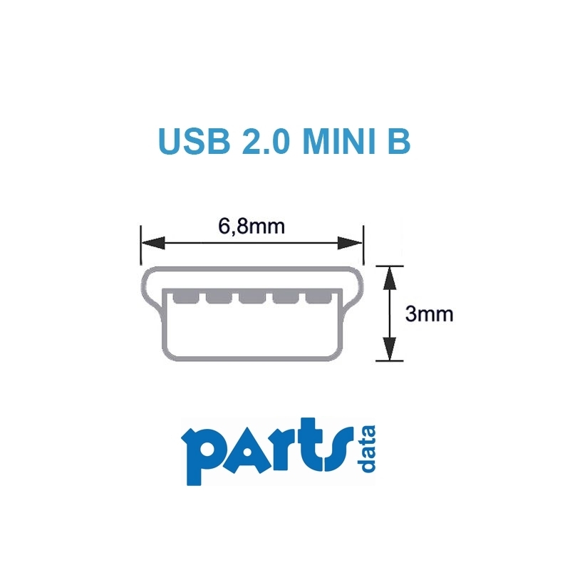 USB 2.0 cable A male to Mini B male 3m grey