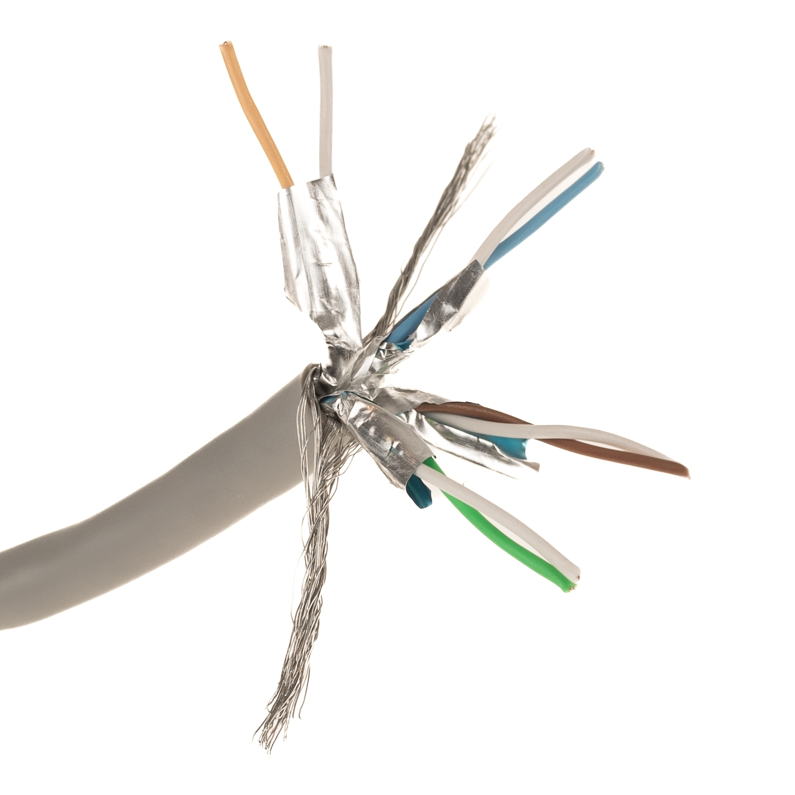 Cat.6 patch cable PREMIUM quality S/FTP (PIMF) 250Mhz grey 50cm