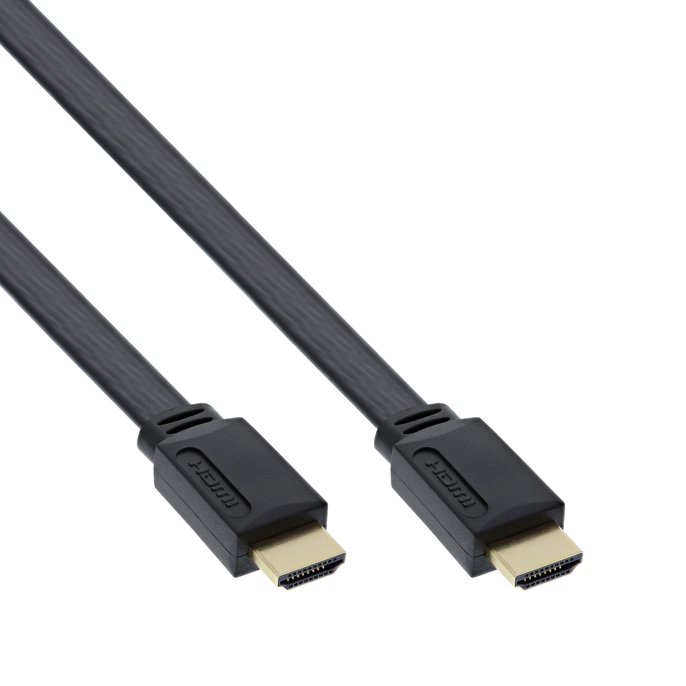 HDMI flat cable, 2x plug HDMI A male, 4K 2K, 1m