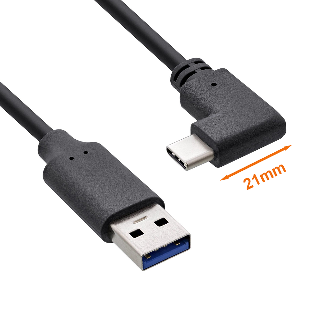 Cable USB Type-C™ male angled to USB 3.0 A male 30cm