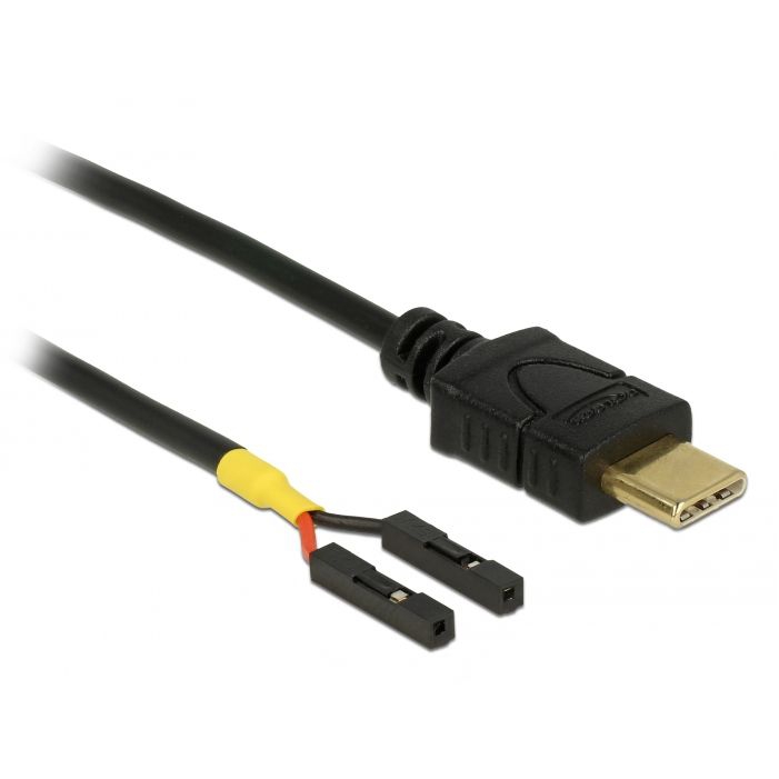 Cable USB Type-C™ male to 2 x pin header female for power 10cm