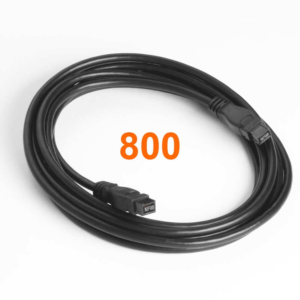 Firewire 800 cable 9-to-9 pin 3m BLACK