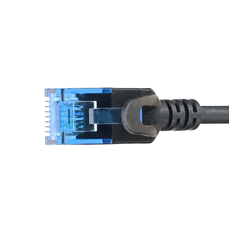 Cat.6A network cable 1x RJ45 angled UP, 50cm