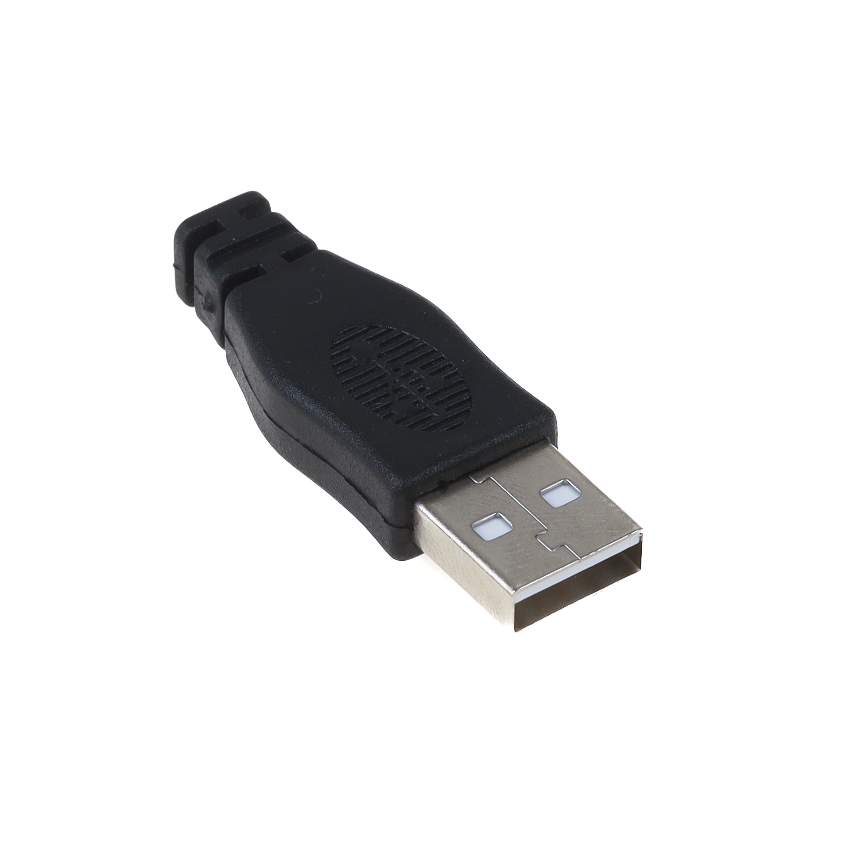 USB 2.0 plug type A with BLACK hood, solder type