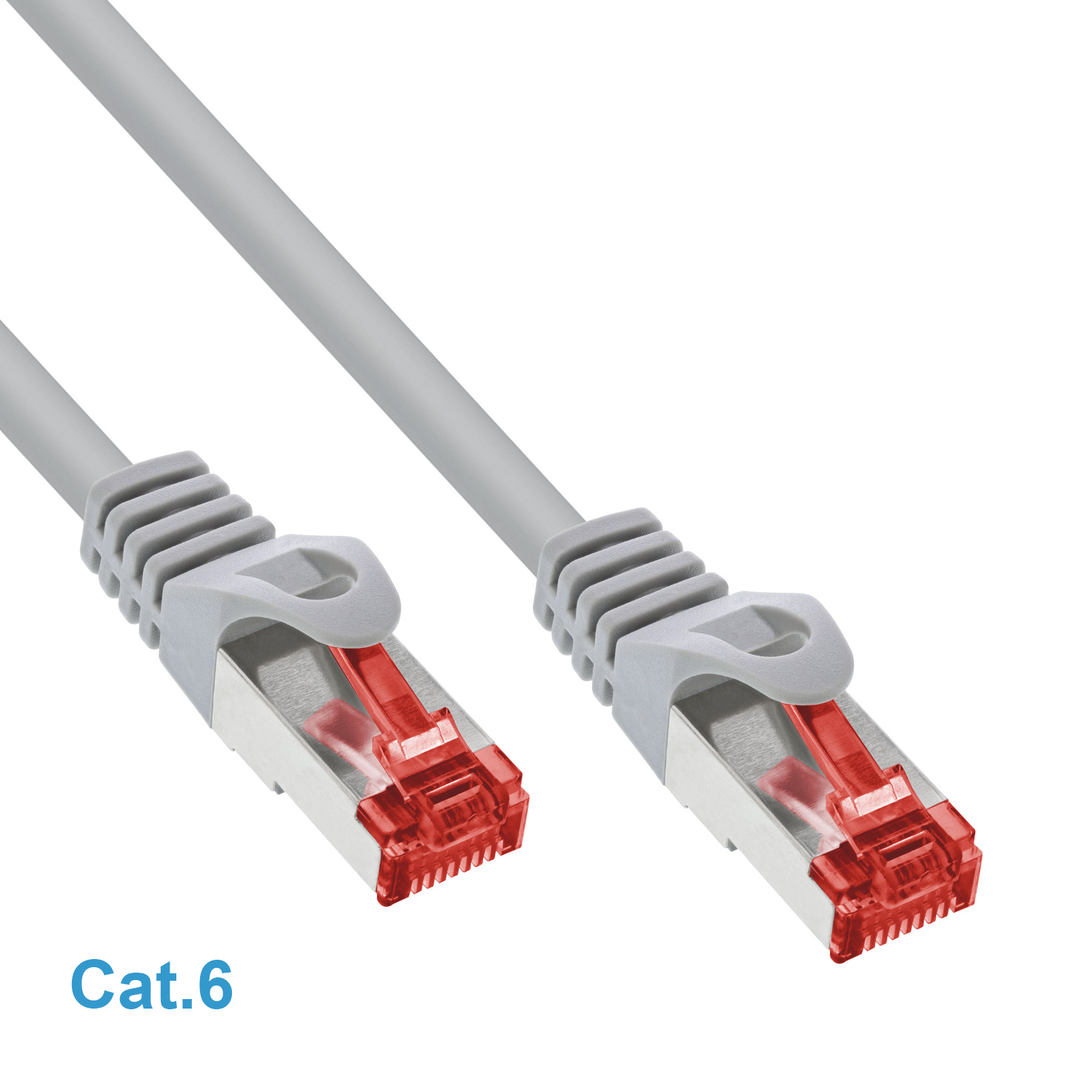 Cat.6 patch cable PREMIUM quality S/FTP (PIMF) 250Mhz grey 50cm