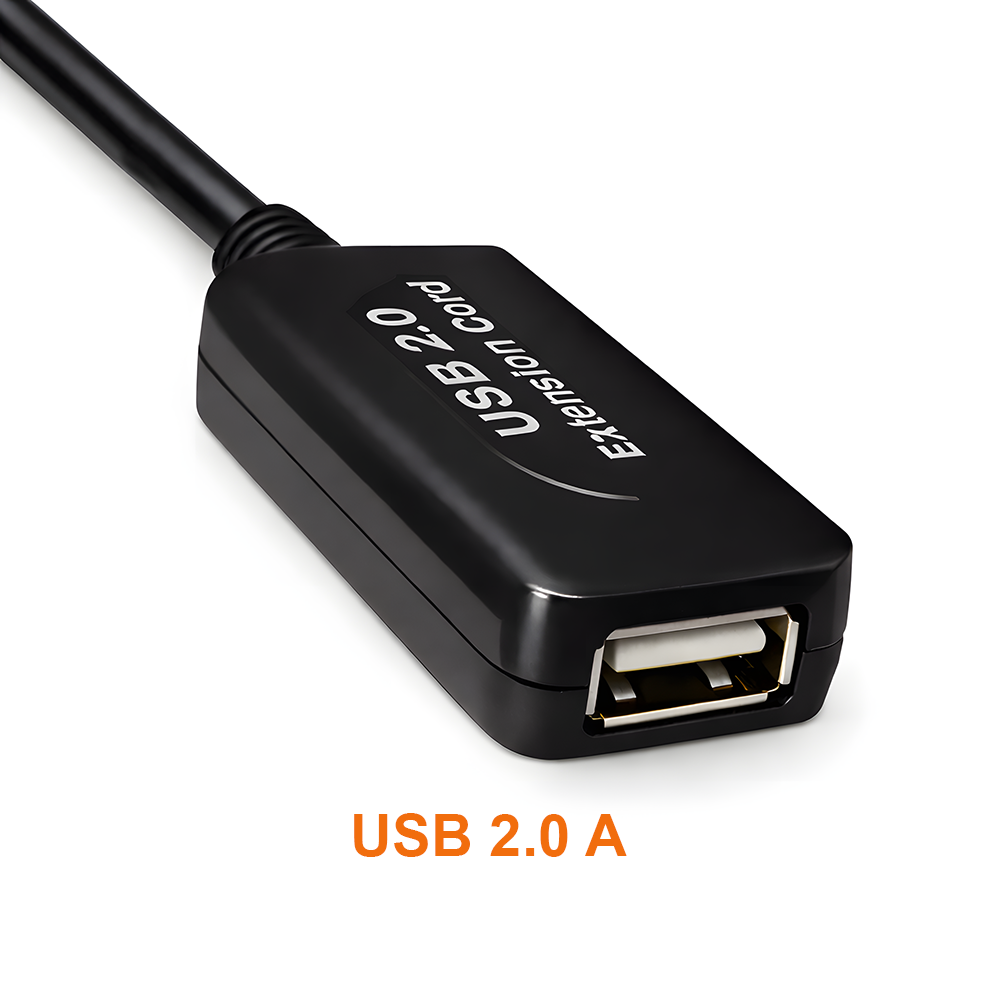 Active USB extension cable USB 2.0 black 5m