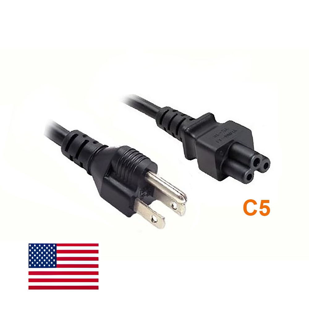 Notebook power cord C5 for USA Canada 180m