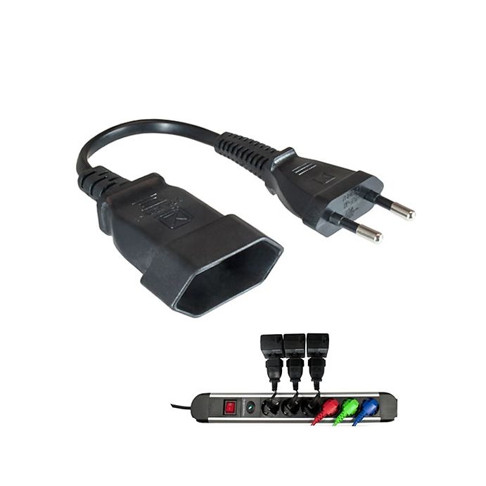 Extension cable for EURO plug 20cm VERY SHORT