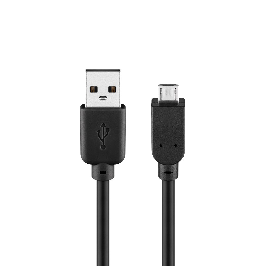 MICRO USB 2.0 cable, plug USB A to Micro B, 60cm