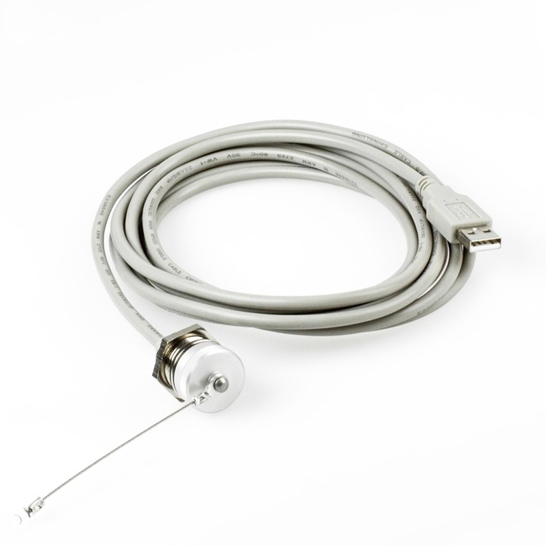 Mounting USB 2.0 cable A female with cap IP67 to A male 3m