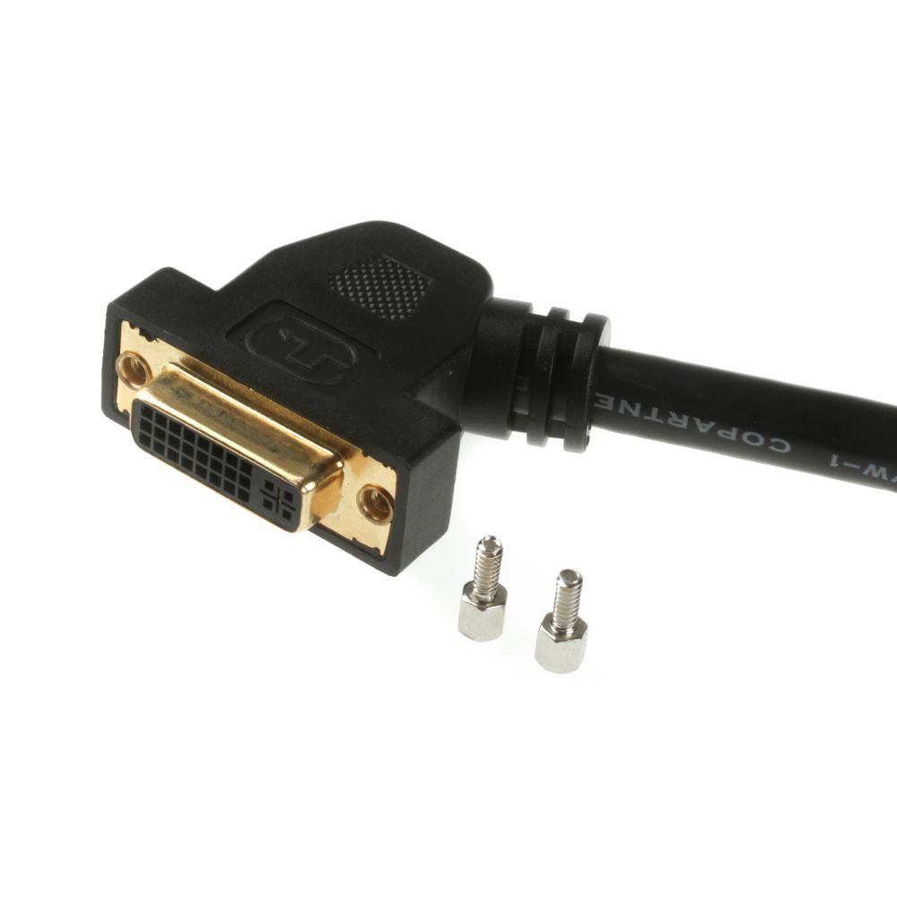 DVI mounting cable 2x DVI 24+5 female GOLD short cable 20cm