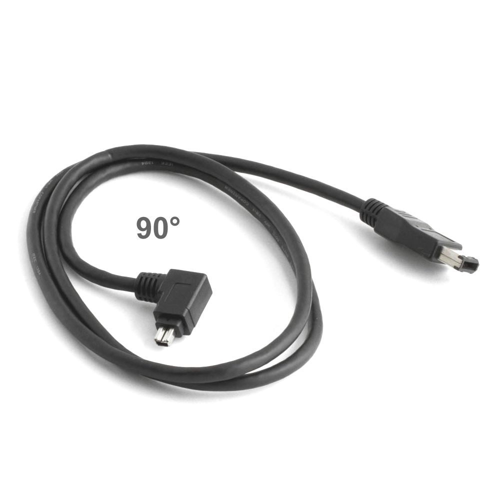 Firewire cable 4-to-6 - 4-pin right angle 100cm 1m