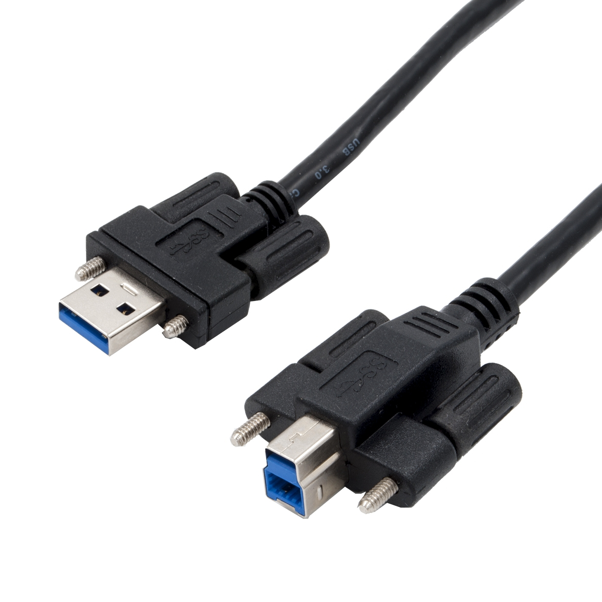 USB 3.0 cable AB with screws on both sides, EXSYS EX-K1572V, 2m