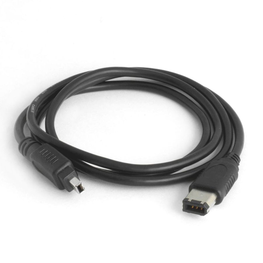 Firewire 400 cable 4-to-6 1m BLACK