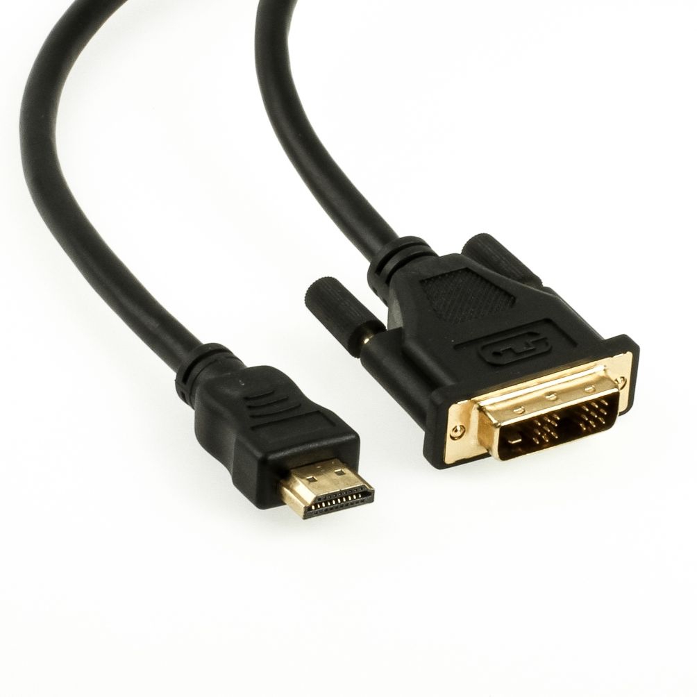 HDMI to DVI adapter cable, DVI plug type 18+1, 3m