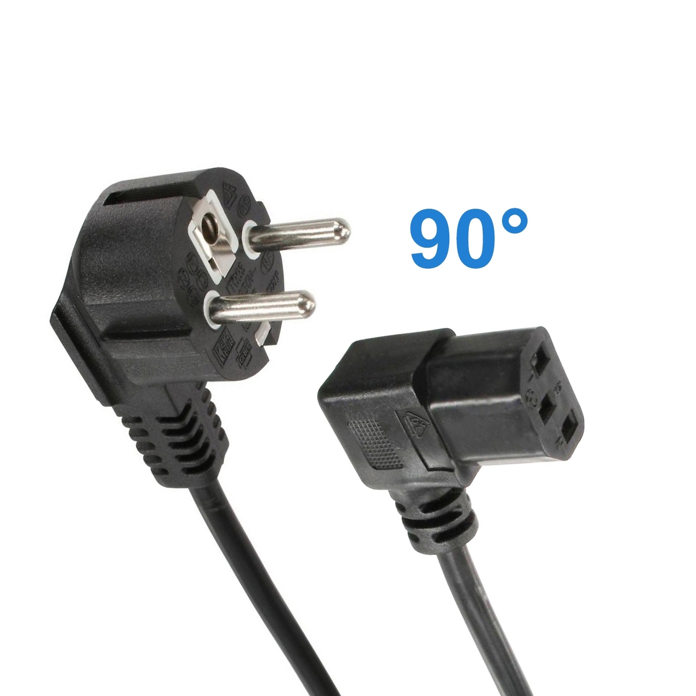Power cord EUROPE with C13 angled RIGHT 3m