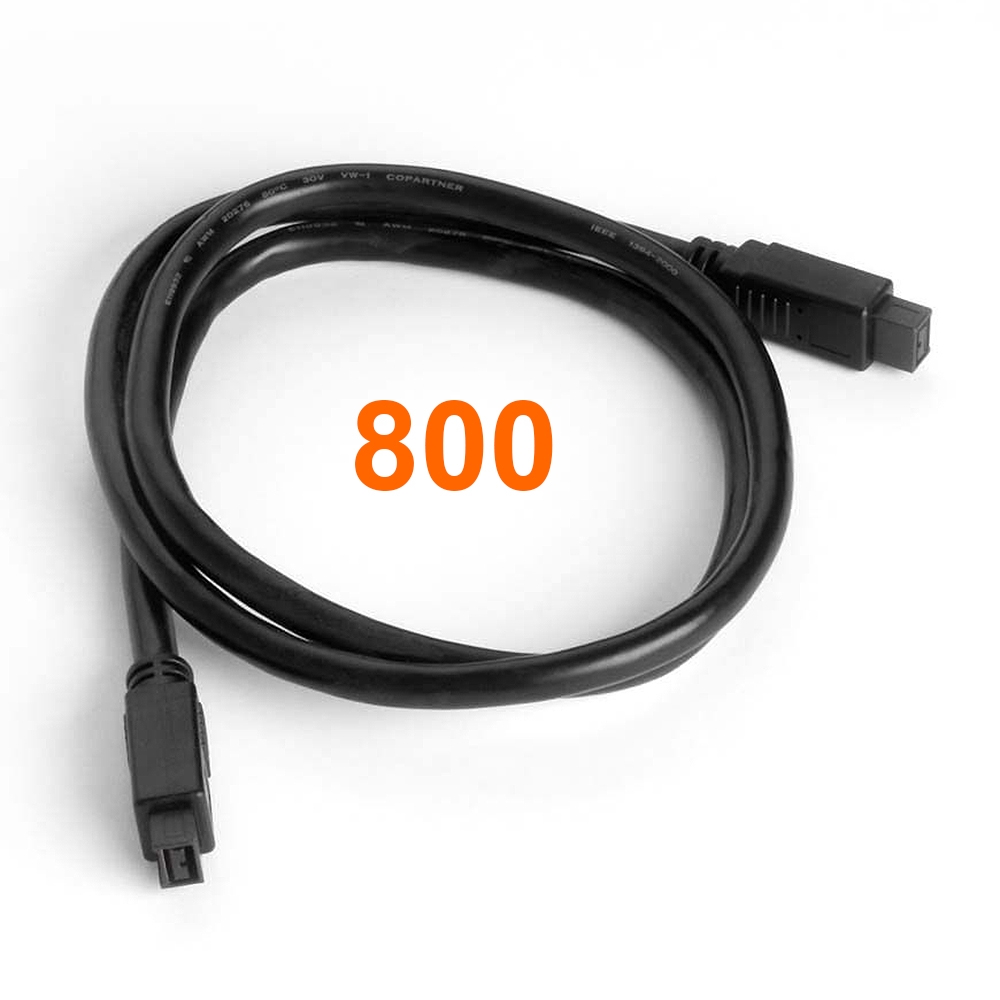 Firewire 800 cable 9-to-9 1m BLACK