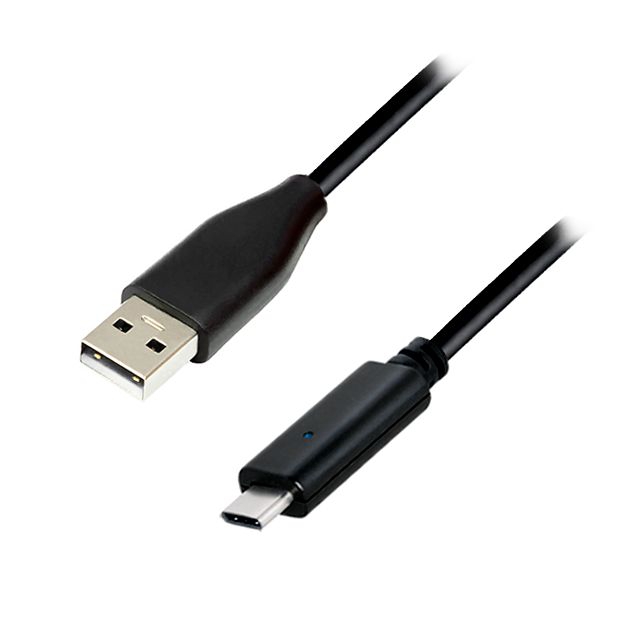 USB cable Type-C™ male with LED to USB 2.0 A male 1m
