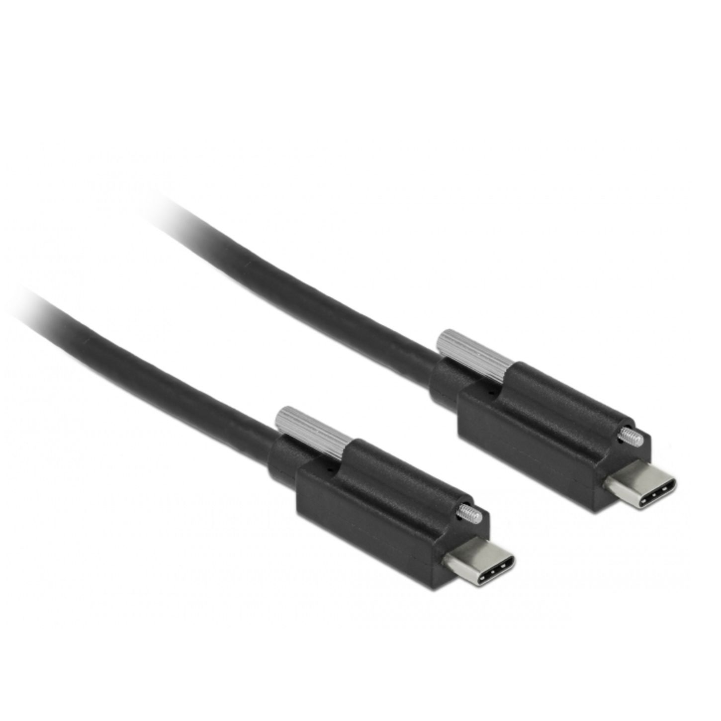 USB Type-C™ cable with scews, C to C, 10Gbps, 3A, 1m
