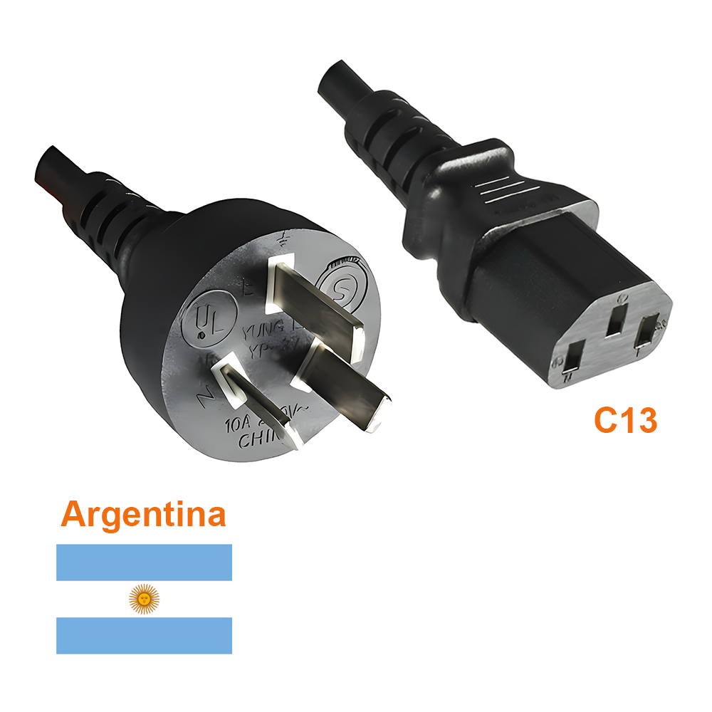 Mains power cable C13 for ARGENTINIA 180cm