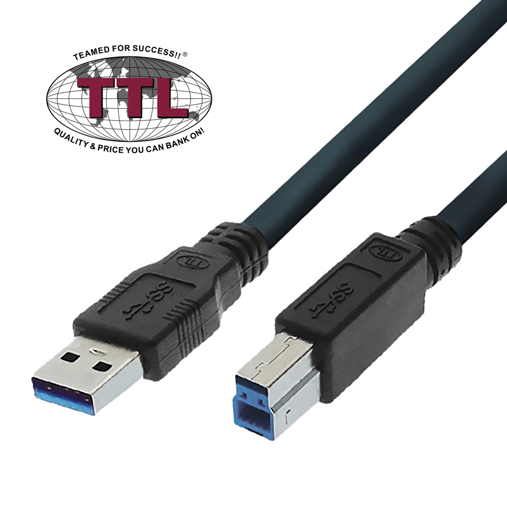 Flexible USB 3.0 cable quality PREMIUM+ with 2 ferrite cores INDUSTRIAL VERSION 2m