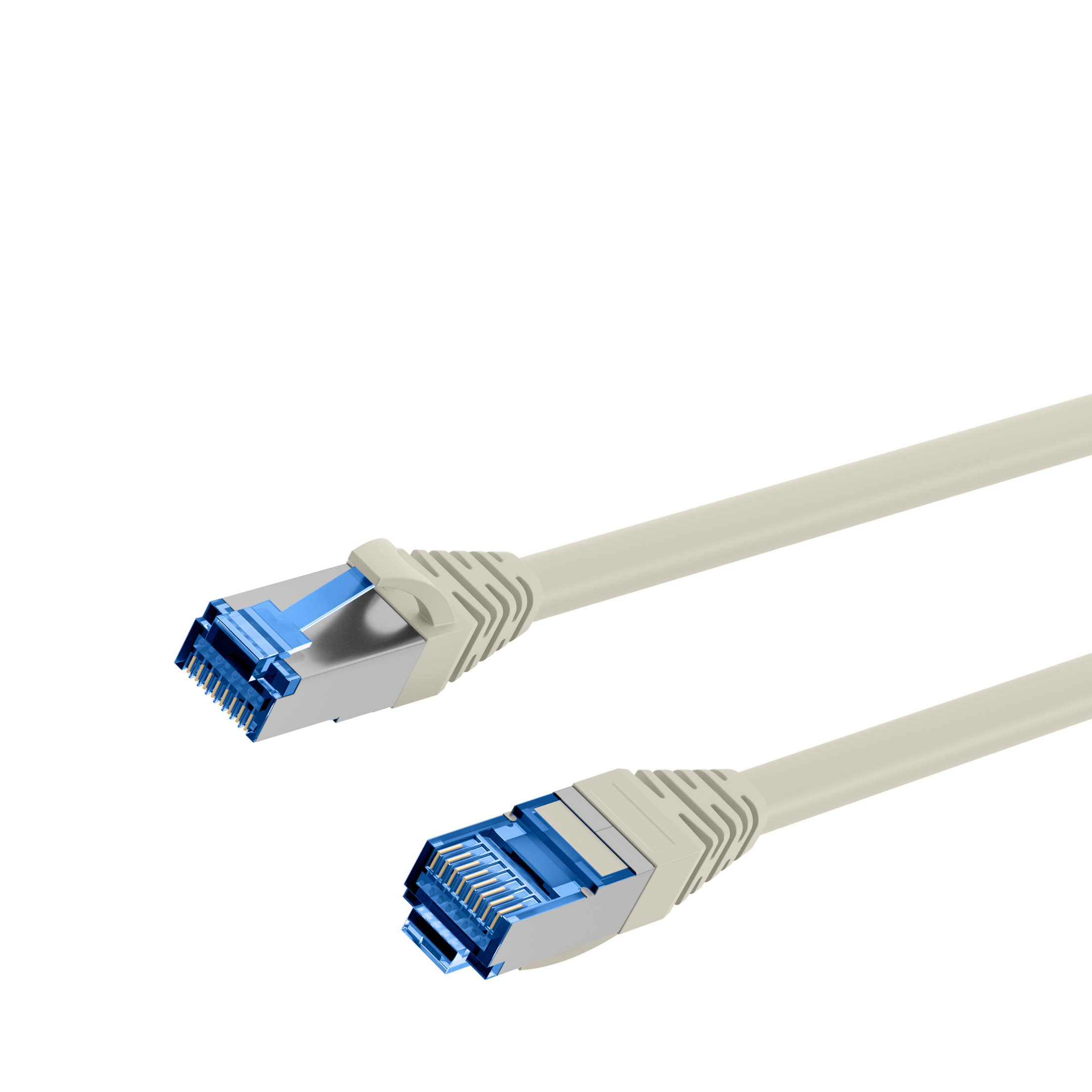 Cat.6A UL patch cable S/FTP AWG26 500Mhz 10Gbps grey 2m