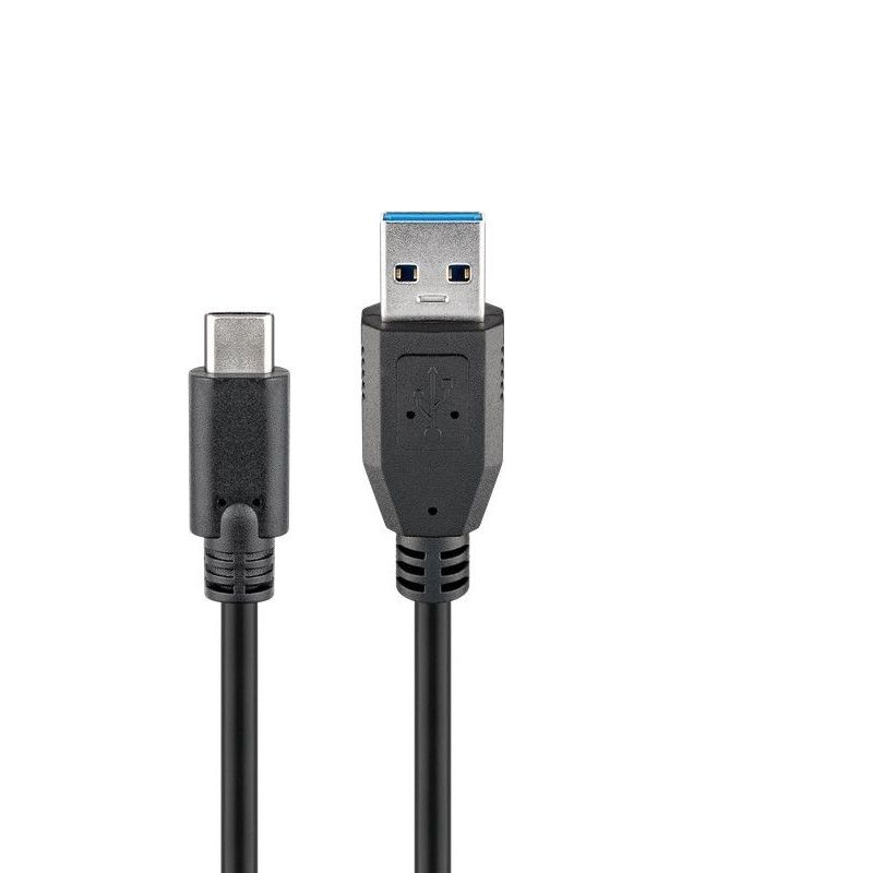 Short USB cable Type-C™ male to USB 3.0 A male 15cm