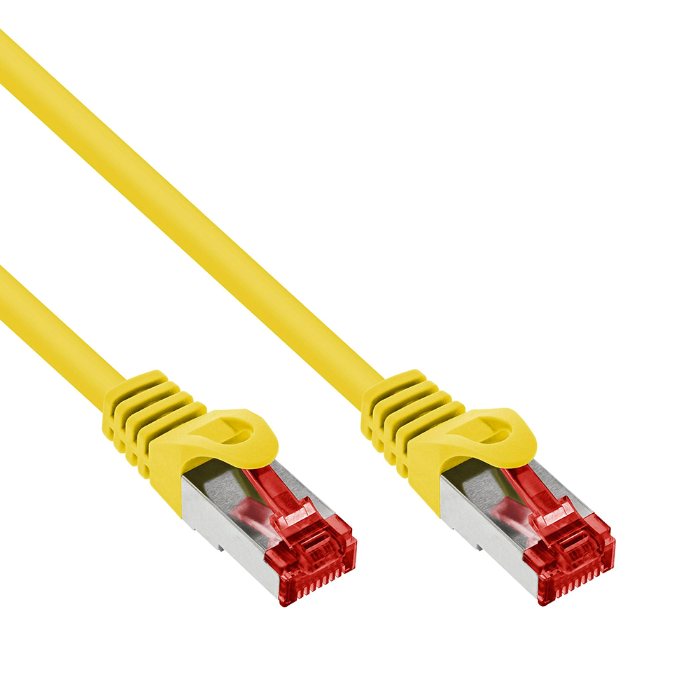 Cat.6 patch cable PREMIUM quality S/FTP (PIMF) yellow 1m