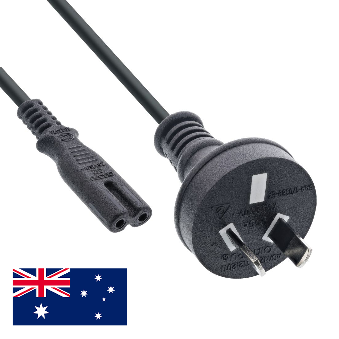 Power cord for AUSTRALIA with EURO 8 plug 180cm