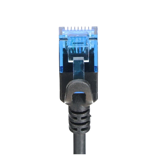 Cat.6A network cable 1x RJ45 angled UP, 1m