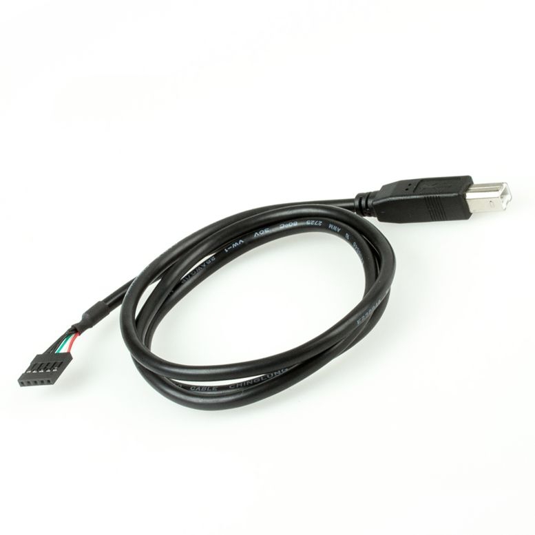 USB 2.0 cable, plug B male to 5 pin board connector, 1m