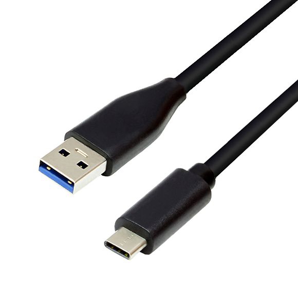 USB cable Type-C™ male to USB 3.0 A male, 5Gbps, 3A, 1m
