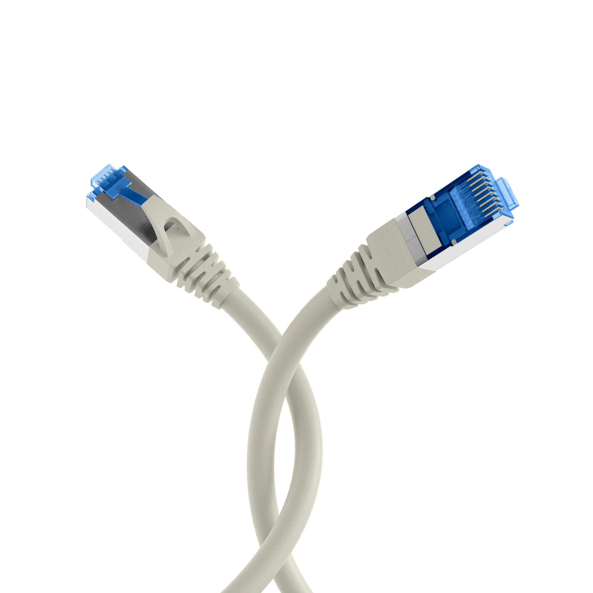 Cat.6A UL patch cable S/FTP AWG26 500Mhz 10Gbps grey 3m