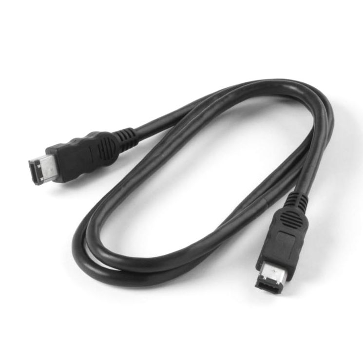 Firewire 400 cable 6 pin to 6 pin 1m IEEE1394a compatible black