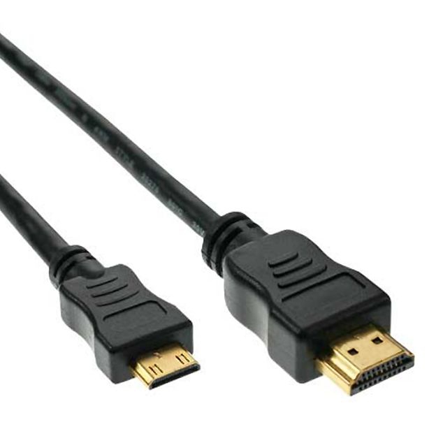 Cable HDMI A male to Mini HDMI C male, 1m